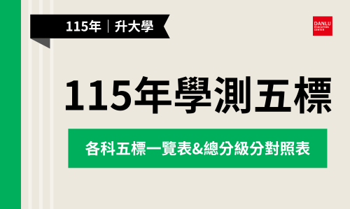115學年度｜學測各科成績標準一覽表 & 原得總分與級分對照表